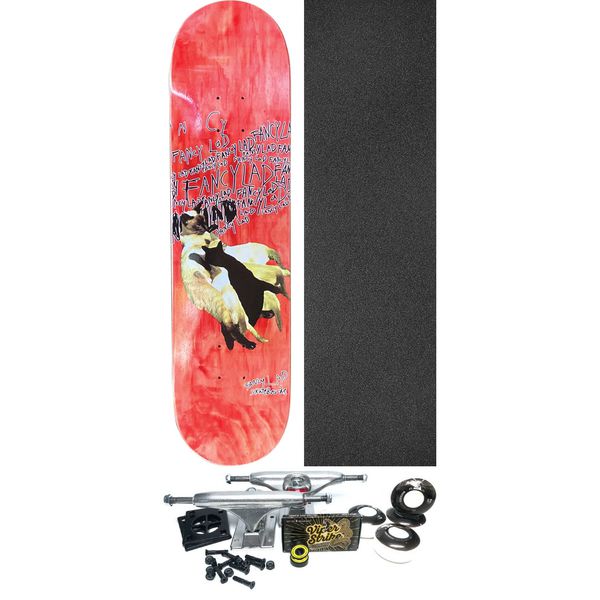 Fancy Lad Skateboards Cats Feeding Assorted Stains Skateboard Deck - 8.5" x 32" - Complete Skateboard Bundle